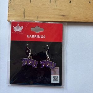 TCU Aminco Silver Earrings